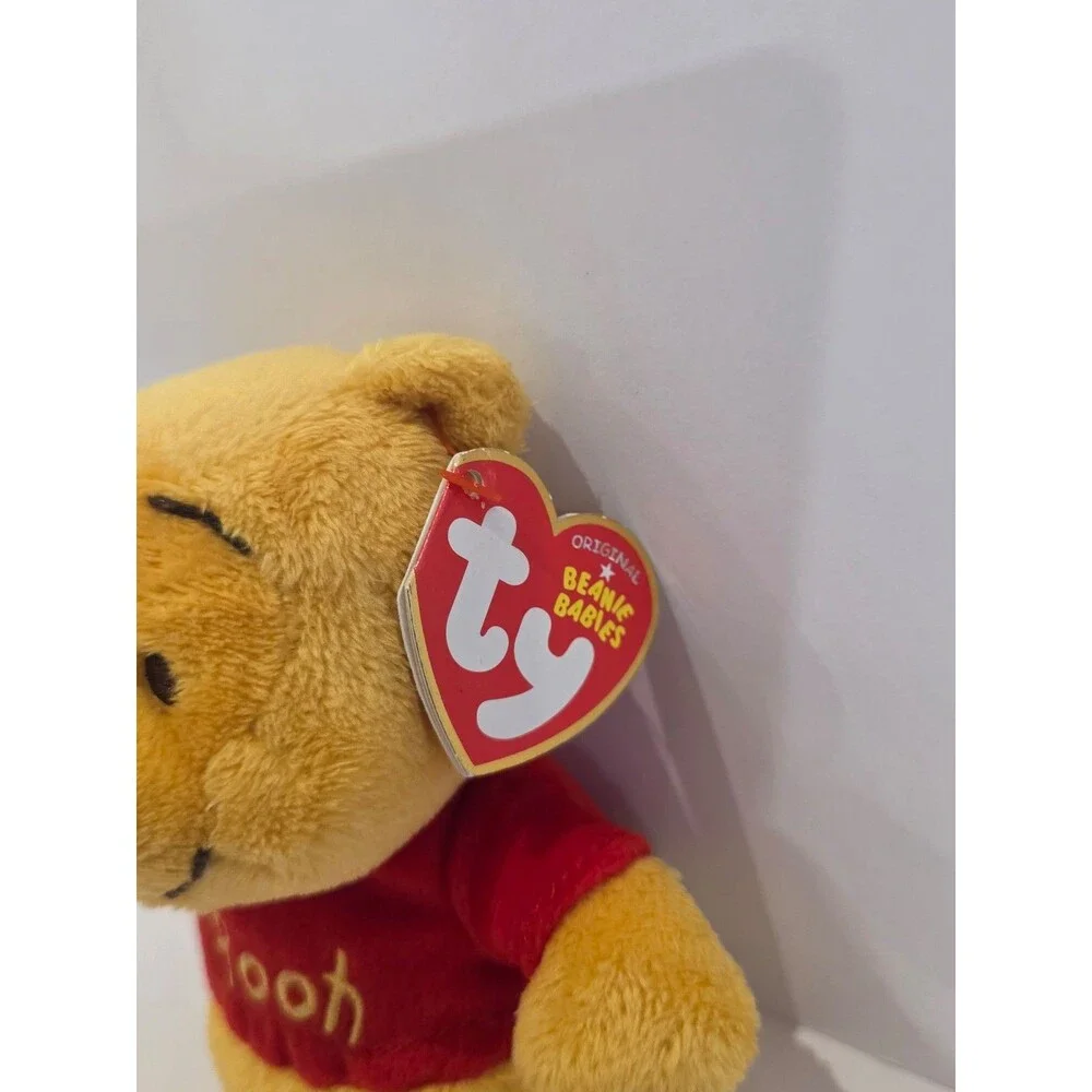 TY Beanie Babies Disney Winnie the Pooh Plush Bear 2013 Red Shirt With Tags